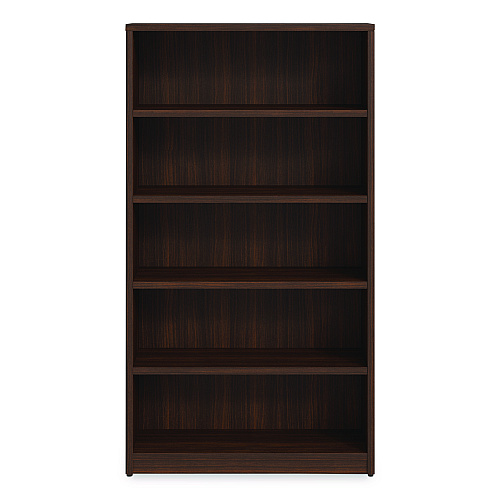 Alera Seville Bookcase, Five-Shelf, 36w x 14d x 65h, Mahogany (SVBC6536MY)