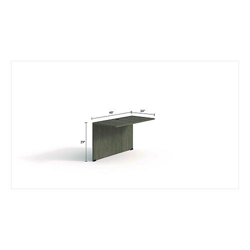 Alera Seville Series Bridge Return, 48w x 24d x 29h, Walnut (SVBR4824WA)