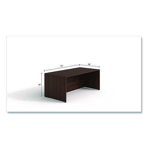 Alera Seville Series Desk Shell, 72" x 36" x 29", Mahogany (SVDS7236MY)