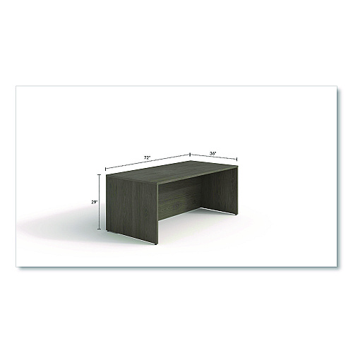 Alera Seville Series Desk Shell, 72" x 36" x 29", Walnut (SVDS7236WA)