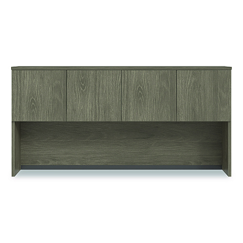 Alera Seville Hutch with Doors, 4 Compartments, 72w x 16d x 36h, Walnut (SVH7236WA)