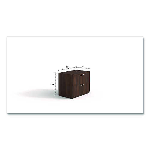 Alera Seville Series Lateral File Cabinet, 2 Legal-Size File Drawers, Mahogany, 36" x 24" x 29" (SVLF3624MY)