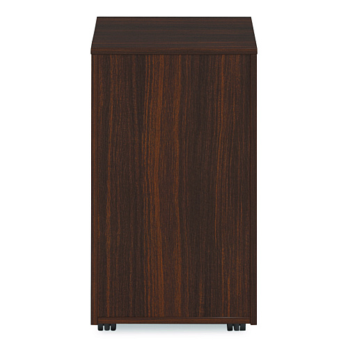 Alera Seville Series Mobile Pedestal, Left/Right, 3-Drawer: Box/Box/File, Legal, Mahogany, 15" x 18" x 27" (SVMPBBFMY)