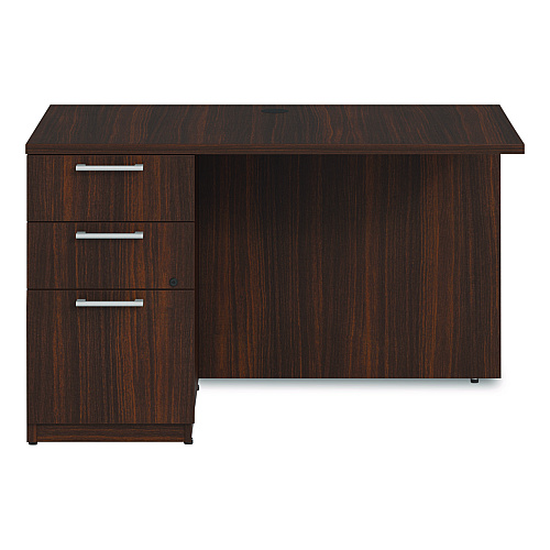 Alera Seville Series Desk Return with Pedestal, Left, 48" x 24" x 29", Mahogany (SVRLP4824MY)