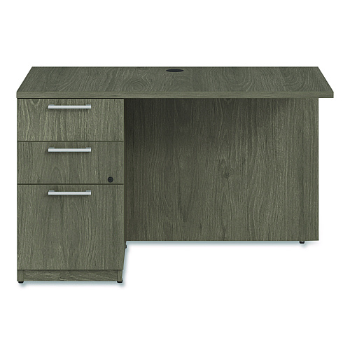 Alera Seville Series Desk Return with Pedestal, Left, 48" x 24" x 29", Walnut (SVRLP4824WA)