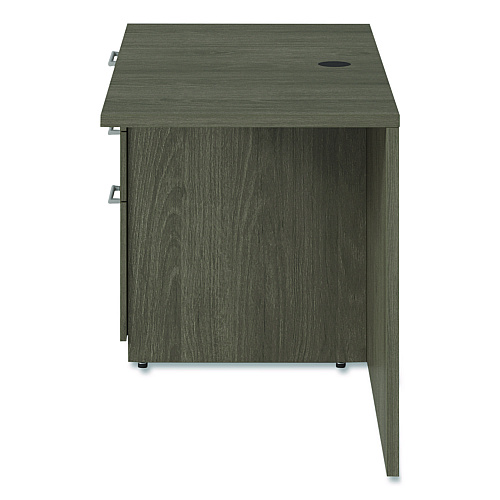 Alera Seville Series Desk Return with Pedestal, Left, 48" x 24" x 29", Walnut (SVRLP4824WA)