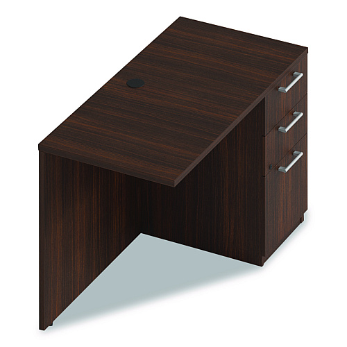 Alera Seville Series Desk Return with Pedestal, Right, 48" x 24" x 29", Mahogany (SVRRP4824MY)