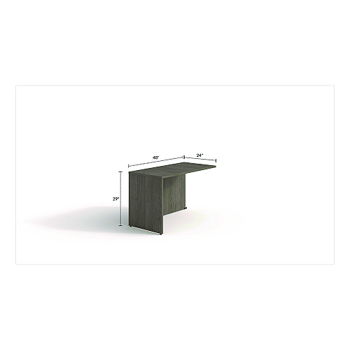 Alera Seville Series Return Shell, Reversible, 48" x 24" x 29", Walnut (SVRS4824WA)