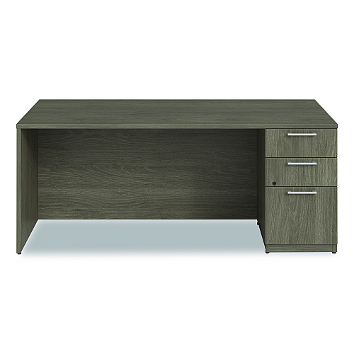 Alera Seville Series Single Pedestal Desk, Right Pedestal, 72" x 36" x 29", Walnut (SVSPR7236WA)