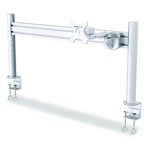 Tripp Lite Single-Extension Monitor Mount for Slat Wall System for 32" TVs, 4.9w x 4.7d x 14.2h, Silver, Supports 22 lb (DMSW1332MTAA)