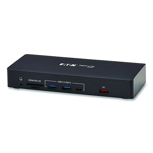 Tripp Lite Triple Display USB-C Dock, Displayport/HDMI/RJ45/USB/VGA, Black (U442ABDOCK9)
