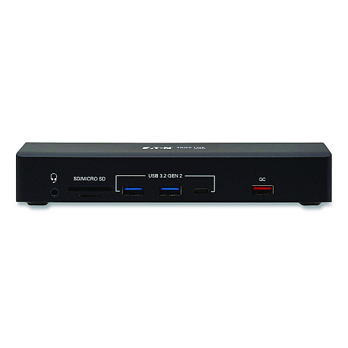 Tripp Lite Triple Display USB-C Dock, Displayport/HDMI/RJ45/USB/VGA, Black (U442ABDOCK9)