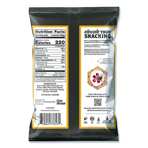 Food Should Taste Good Tortilla Chips, Multigrain with Sea Salt, 1.5 oz, 24/Carton (77613)