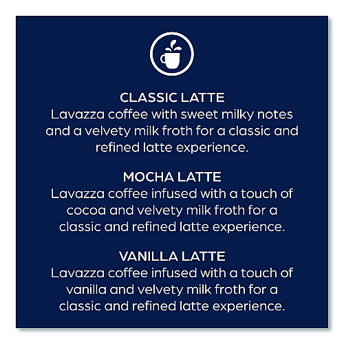 Lavazza Latte Merchandiser Kit, Classic/Mocha/Vanilla Freshpacks, 54/Carton (48728)