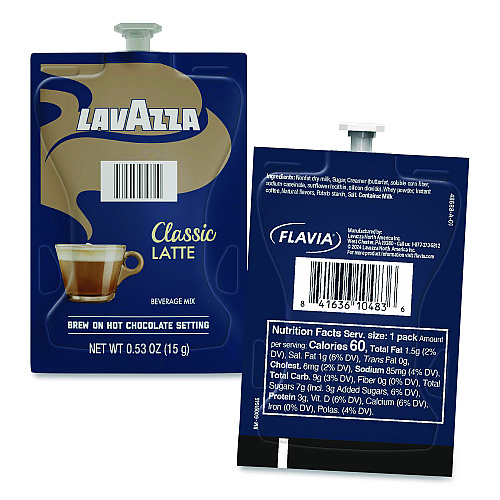 Lavazza Latte Merchandiser Kit, Classic/Mocha/Vanilla Freshpacks, 54/Carton (48728)