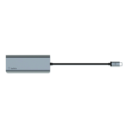 Belkin Connect 6-in-1 USB-C Multiport Adapter Hub, 6-Port, Gray (AVC008BTSGY)
