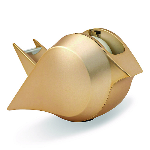 Scotch Bird Desktop Tape Dispenser, 1" Core, Metallic Gold (C48BIRDG)