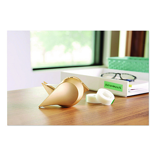 Scotch Bird Desktop Tape Dispenser, 1" Core, Metallic Gold (C48BIRDG)