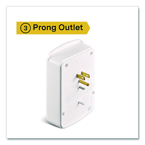 NXT Technologies 6-Outlet Plus USB Outlet Surge Protector, 6 AC Outlets/2 USB Ports, 900 J, White (NX61427)