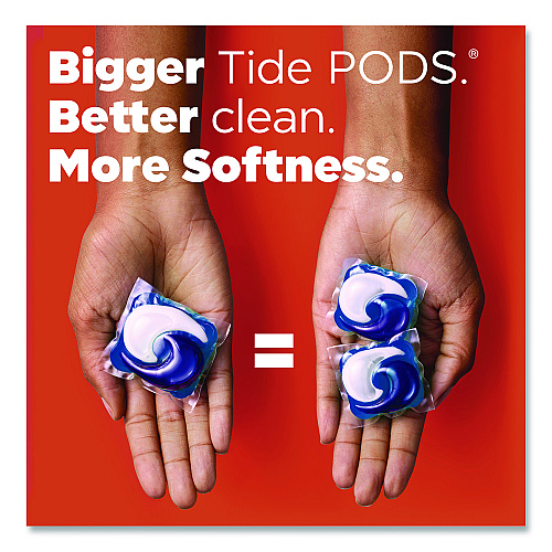 Tide Power PODS Plus Downy Laundry Detergent, April Fresh Scent, 98 oz Tub, 63 Pods/Tub (11807)