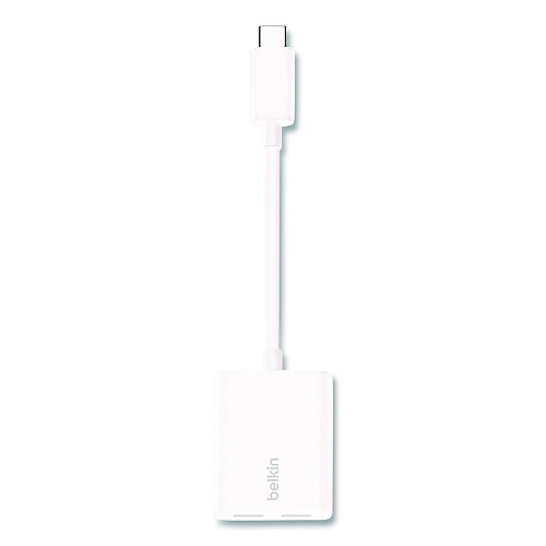 Belkin RockStar USB-C Audio + Charge Adapter, White (F7U081BTWH)