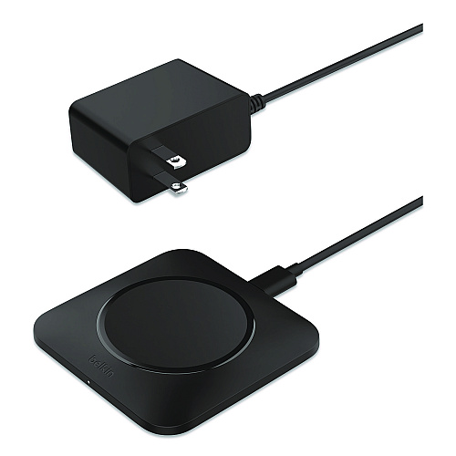 Belkin BOOST CHARGE Pro Universal Easy Align Wireless Charging Pad, Qi Wireless Charging, 15 W, Black (WIA007TTBK)
