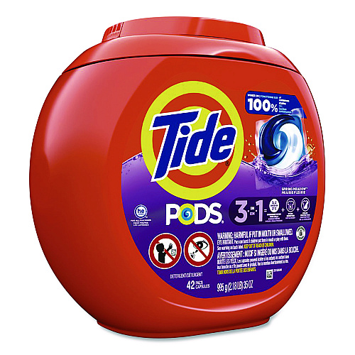 Tide PODS Laundry Detergent, Spring Meadow, 35 oz Tub, 42 Pods/Tub (9924)