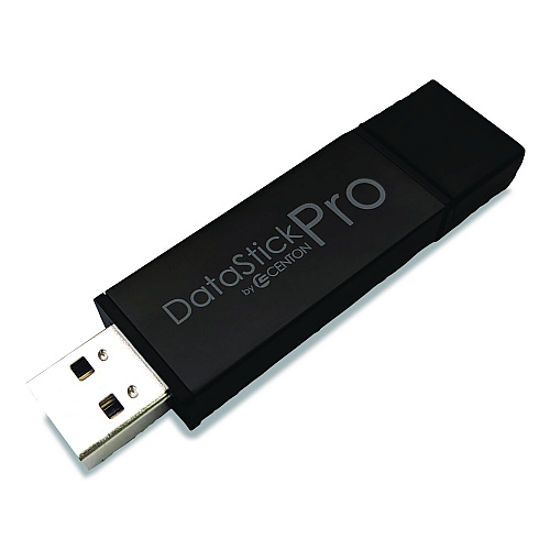 Centon DataStick Pro USB 3.2 Type A Flash Drive, 128 GB, Black, 10/Pack (S1U3P6128G10)