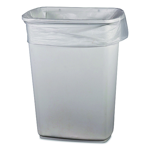 Boardwalk High-Density Waste Can Liners, 10 gal, 8 mic, 24 x 24, Natural, 1,000/Carton (24248N)