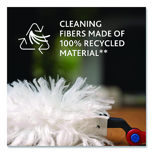 O-Cedar Flex and Catch Duster Heavy-Duty Refills, Polyester, White, 10/Pack (172170PK)