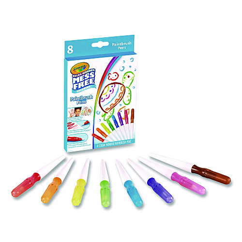 Crayola Color Wonder Paintbrush Pens, Assorted Colors, 8/Pack (752858)