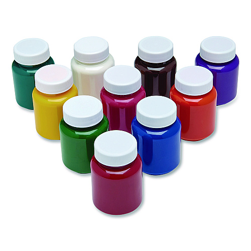 Cra-Z-Art Washable Project Paints, 10 Assorted Colors, 2 oz Bottles, 10/Pack (106014)