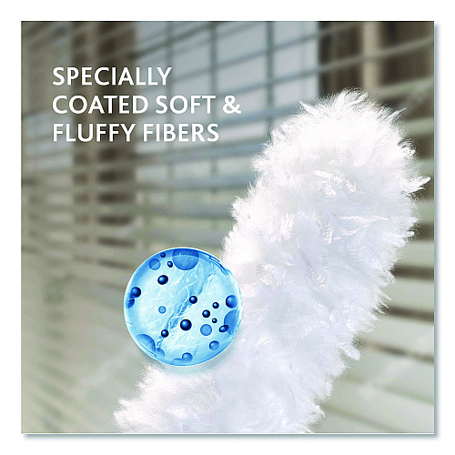 O-Cedar Flex and Catch Duster Heavy-Duty Refills, Polyester, White, 10/Pack, 4 Packs/Carton (172170CT)