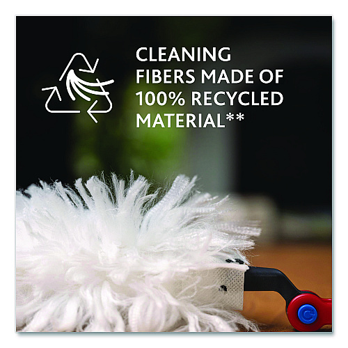 O-Cedar Flex and Catch Duster Heavy-Duty Refills, Polyester, White, 10/Pack, 4 Packs/Carton (172170CT)