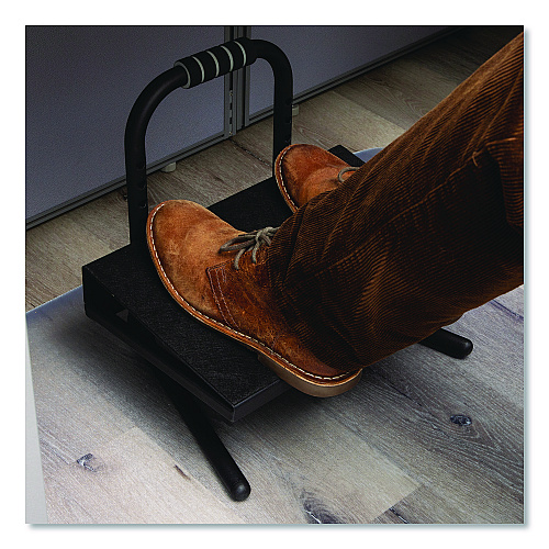 Mind Reader Adjustable Height Tilt Foot Rest, 14.25 x 15 d x 14.5 h, Black (FTHEIGHTBLK)