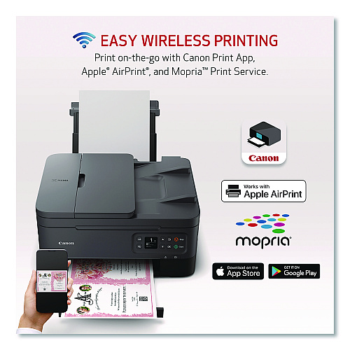 Canon PIXMA TR7020a Wireless Color All-in-One Inkjet Printer, Copy, Print, Scan (TR7020ABLACK)