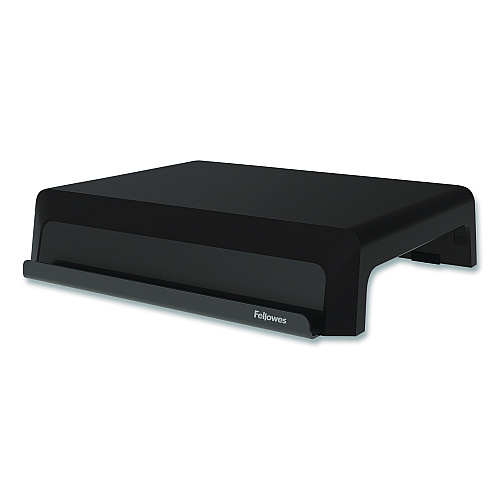 Fellowes Breyta Monitor Stand, 13.94" x 11.97" x 3.23" to 5.9", Black, Supports 33 lb (100016560)