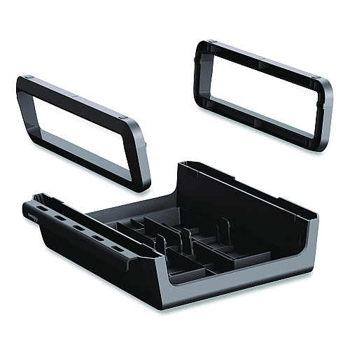 Fellowes Breyta Monitor Stand, 13.94" x 11.97" x 3.23" to 5.9", Black, Supports 33 lb (100016560)