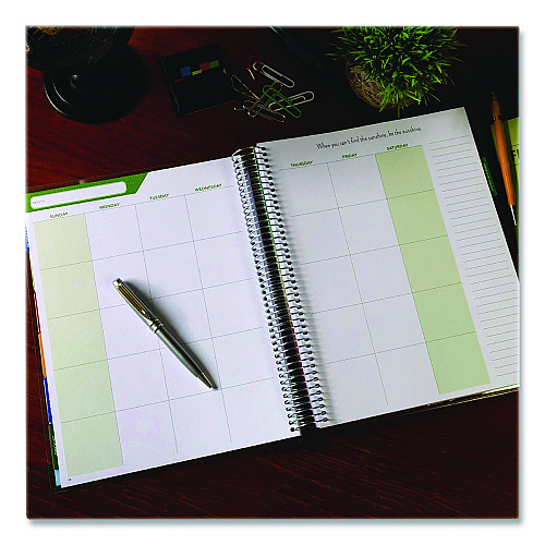 Global Printed Products Deluxe Teacher's Academic Weekly/Monthly Planner, 7 Classes, Rainbow Artwork, Multicolor Cover, 11 x 8.5 Sheets, 52-Week Span (DTP0001U22S)