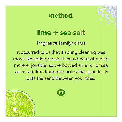 Method Dish Soap Refill, Lime and Sea Salt Scent, 54 oz Bottle (359411)