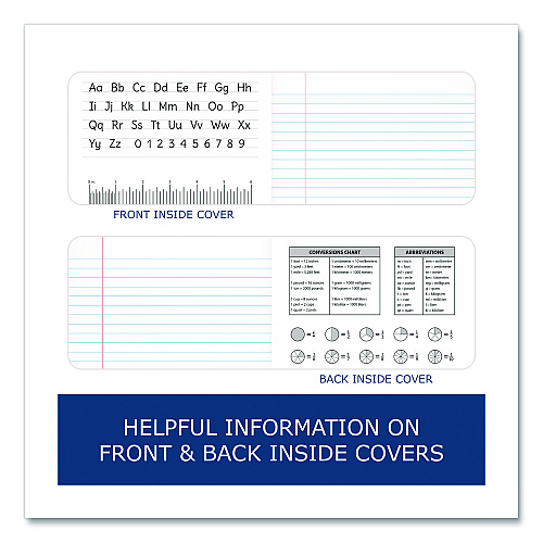 Roaring Spring Junior Composition Notebook, Wide/Legal Rule, Black Marble Cover, (60) 4.88 x 7.5 Sheets (77122)