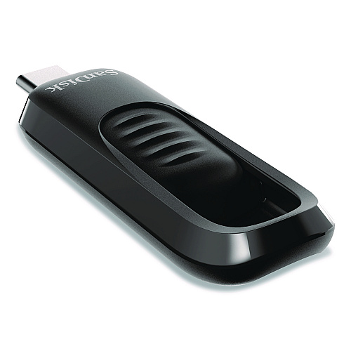 SanDisk Ultra Slider USB 3.2 Type C Flash Drive, 64 GB, Black (SDCZ480064GA)