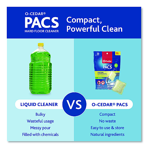 O-Cedar Cleaning PACS, Lavender Scent, 10/Pack, 8 Packs/Carton (172402CT)