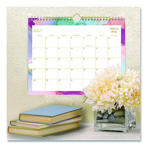 Blue Sky Ashley G Multicolor Smoke Academic Year Wall Calendar, 11 x 8.75, White/Multicolor Sheets, 12-Month (July to June): 2025-2026 (150160)