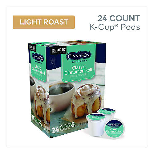 Cinnabon Classic Cinnamon Roll Coffee K-Cups, 96/Carton (6305CT)
