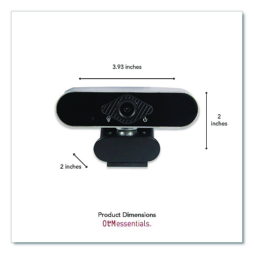 OTM Essentials HD Elite Portable Webcam, 1920 pixels x 1080 pixels, 2 Mpixels, Black (OBAJK)