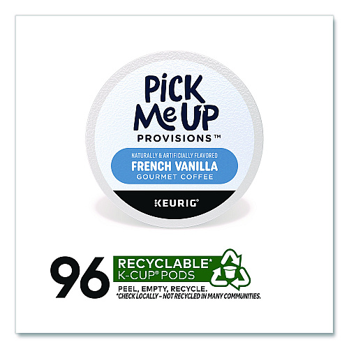 Pick Me Up Provisions French Vanilla Coffee K-Cups, 96/Carton (PM62434CT)