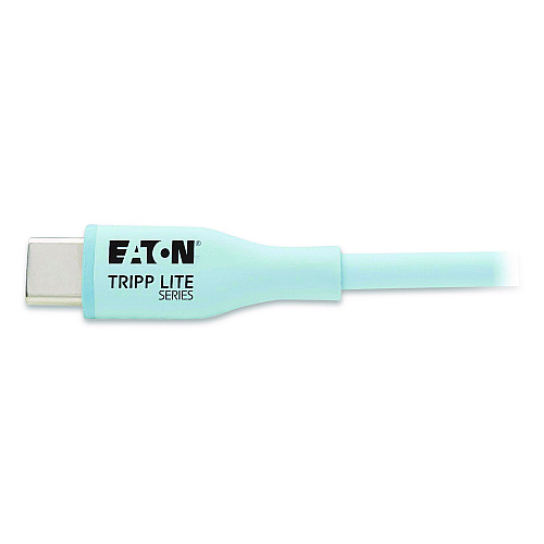 Tripp Lite USB-C Antibacterial Cable, USB 2.0, USB Type-C (USB-C) to USB Type-C (M/M), 6 ft, Light Blue (U040AB006CSL)