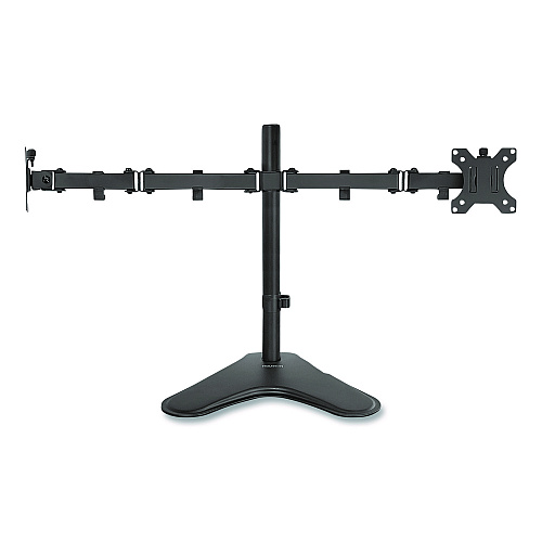 MOUNT-IT! Dual Monitor Desk Stand, For 19" to 32" Monitors, 36.4" x 11" x 18.3", Black, Supports 17.6 lb (MI2781)