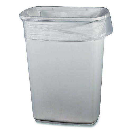 Boardwalk High-Density Can Liners, 16 gal, 8 mic, 24 x 33, Natural, Perforated Roll, 1,000/Carton (24338N)